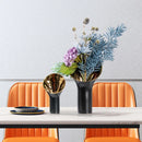 Axyaa Golden Trumpet Ceramic Flower Vase for Home Decoration and Flower Arrangement