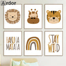 Axyaa Hakuna Matata Nursery Wall Art Canvas Print Set