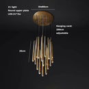 Axyaa Classic Crystal Brass Black Chandelier for Living Dining Room