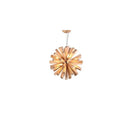 Axyaa Dandelion Wood Pendant Light: Wabi Sabi Chandelier for Home Decor