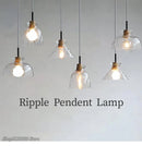 Axyaa Wood Glass Pendant Lamp Japanese Style Minimalist for Living Room, Bedroom, Restaurant