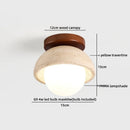 Axyaa Nordic LED Ceiling Light Stone Wood Ball Luxury Ceiling Lamp