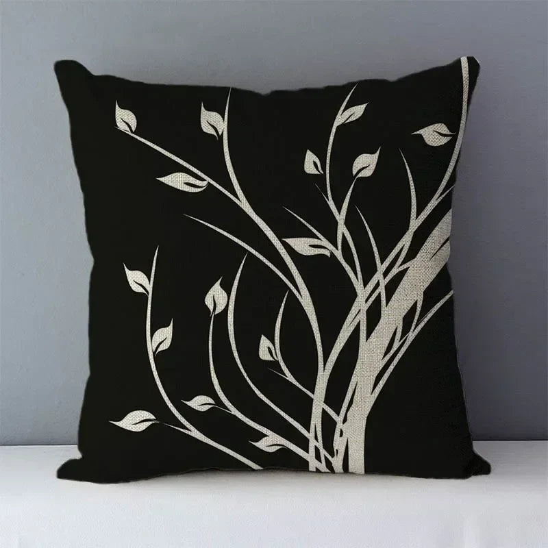 Axyaa Trees Printed Cozy Cushion for Living Room - Home Decor Pillowcase 45x45cm