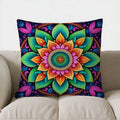 Colorful Mandala Pattern Pillow Cover by Axyaa for Sofa, Bedroom, Car