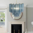 Axyaa Princess Murano Glass Chandelier: Elegant LED Lighting for Home Décor