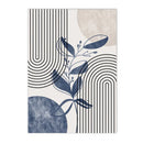 Axyaa Geometric Botanical Lines Canvas Art Print - Modern Living Room Decor