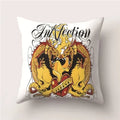 Skull Polyester Pillowcase 45X45CM Axyaa Home Decor Cushion Cover Square Sofa Decor