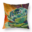Axyaa Green Plant Cushion Cover for Home Decor