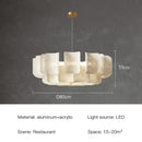 Axyaa White Acrylic Pendant Light for Dining Rooms and Living Rooms