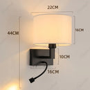 Axyaa LED Fabric Lampshade Adjustable Angle Spotlight for Bedroom Living Room Lighting
