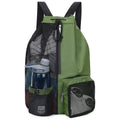 Axyaa Multi-Pocket Mesh Drawstring Swim Gym Beach Backpack.