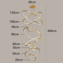 Axyaa Nordic Home Stair Chandelier Pendant Light for Living Room Bedroom Dining Room