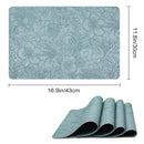 Axyaa Khaki Leather Placemats Set for Dining Table, Waterproof & Non-Slip Mats