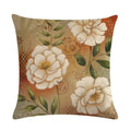 Axyaa Retro Plant Flower Linen Pillowcase 45*45cm