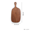 Axyaa Solid Wood Steak Plate Japanese Black Walnut Dinner Plate