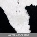 Axyaa Tufted Microfiber Black White Get Naked Bath Rug 50x80cm Toilet Bathroom Mat