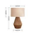Axyaa Wabi-sabi Hemp Rope Table Lamp LED E27 Desk Light for Home Hotel