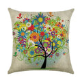 Axyaa Cartoon Pattern Linen Pillowcase - Home Sofa Decorative Cushion Cover