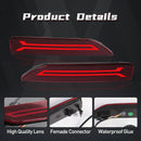 Axyaa LED Rear Bumper Reflector Lights for Honda CRV CR-V BRV 2007-2009 - Brake Warning & Turn Signal Lamps