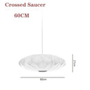 Axyaa White Fabric Lantern LED Pendant Chandelier for Modern Living Spaces
