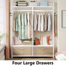 Axyaa Clothes Organizer with Drawers, Hooks, and Shelves