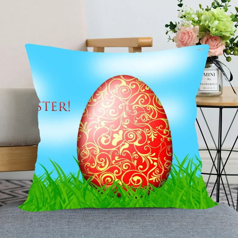 Axyaa Satin Fabric Easter Pillow Case Set for Wedding and Home Decor