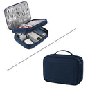 Axyaa Double Layer Travel Electronics Organizer with Large Capacity Storage