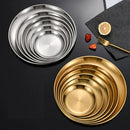 Axyaa Stainless Steel Dining Round Bone Spitting Dish Shallow Tray Fruit Meat Cookware