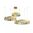 Axyaa Crystal LED Pendant Light Chandelier Living Room Lighting Fixtures