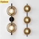Axyaa Nordic Glass Metal Wall Lamp for Home and Hotel Decor