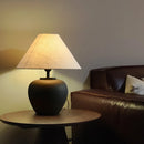 Axyaa Japanese Jar Table Lamp for Wabi Sabi Decor in Living Room or Bedroom