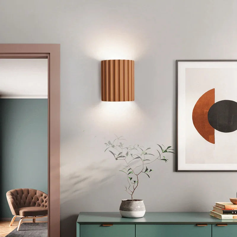 Axyaa Nordic Pumpkin Resin Wall Lamp for Modern Bedroom Decor