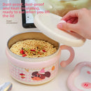 Axyaa Kawaii Ramen Bowl Set: Stainless Steel Bowl with Lid, Spoon, Chopsticks