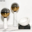 Axyaa Glass Marble Vase for Flowers and Hydroponic Arrangements