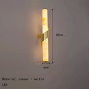 Art Deco Marble Wall Lamp Dimmable LED Sconce for Indoor Lighting by Axyaa