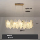 Axyaa Art Deco Glass LED Pendant Light - Dimmable Designer Suspension Luminaire
