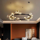 Axyaa Glass Bubble Pendant Chandelier for Kitchen Dining Living Room