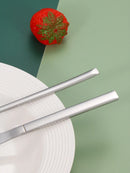 Axyaa Stainless Steel Knight Tableware Set: Steak Knife, Dessert Fork & Spoon
