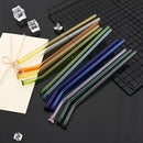 Axyaa Glass Straws - Set of 10 Eco-Friendly Reusable Cocktail Smoothie Bar Accessories