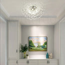 Axyaa 6-Light Modern Crystal Ceiling Light Fixture for Bedroom, Kitchen, and Hallway
