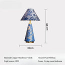 Axyaa Velvet Floral Desk Lamp - Antique Northeast Style, Bedroom Bedside Atmosphere