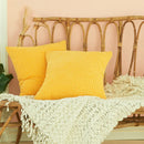 Axyaa Corduroy Fuzzy 18x18 Inch Cushion Cover for Sofa, Ultra Soft Home Decor Pillowcase
