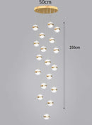 Axyaa Crystal Chandelier Set - Elegant Ceiling Lights for Home, Dining Room, Staircase