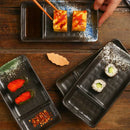 Axyaa Ceramic Partition Plate for Vinegar, Cake, Sushi, Dessert, Snack, Cold Dish