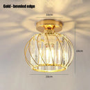 Axyaa Glass Shade LED Ceiling Lights in Black/Gold for Modern Home Decor.