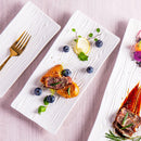 Axyaa Water Pattern Rectangular Sushi Plate for Restaurant, Sashimi & Dim Sum