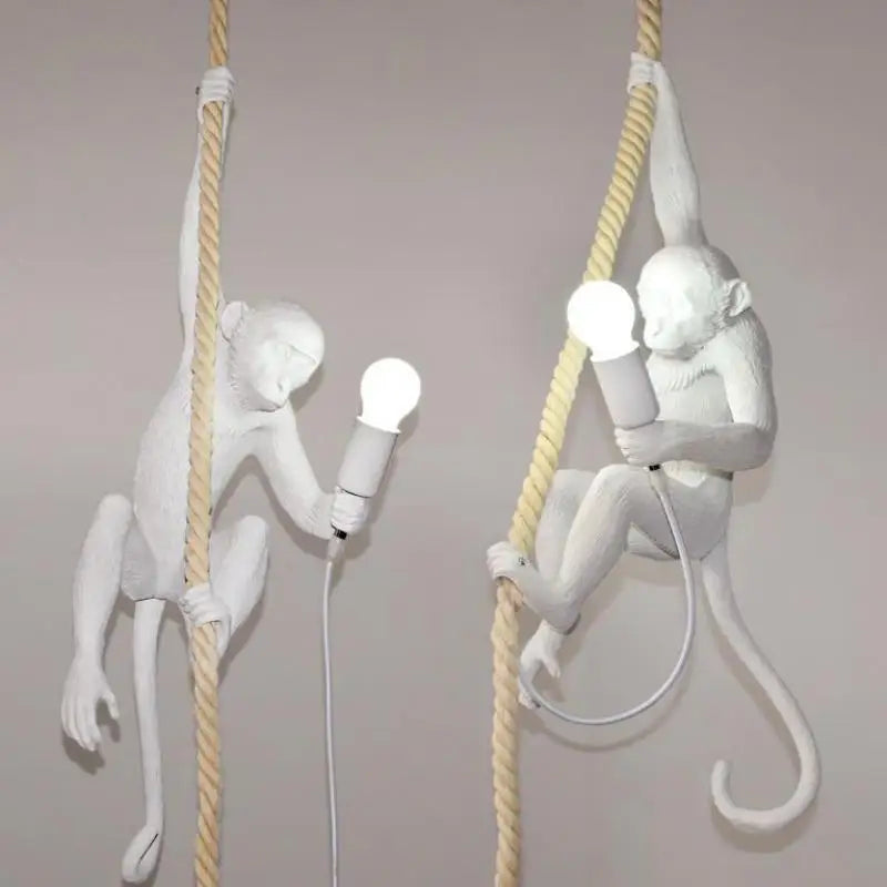 Axyaa Nordic Resin Monkey LED Pendant Chandelier for Home Decor Lighting