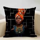 Axyaa African Retro Fashion Girl Sofa Cushion Cover 45x45cm Home Decor Pillow Cover