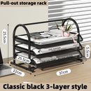 Axyaa Multi-layer Metal Mesh File Tray, Drawer-style Document Holder for Office Desk