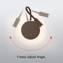 Axyaa Gooseneck Wall Lamp with USB Port & Switch, Bedroom Reading Light